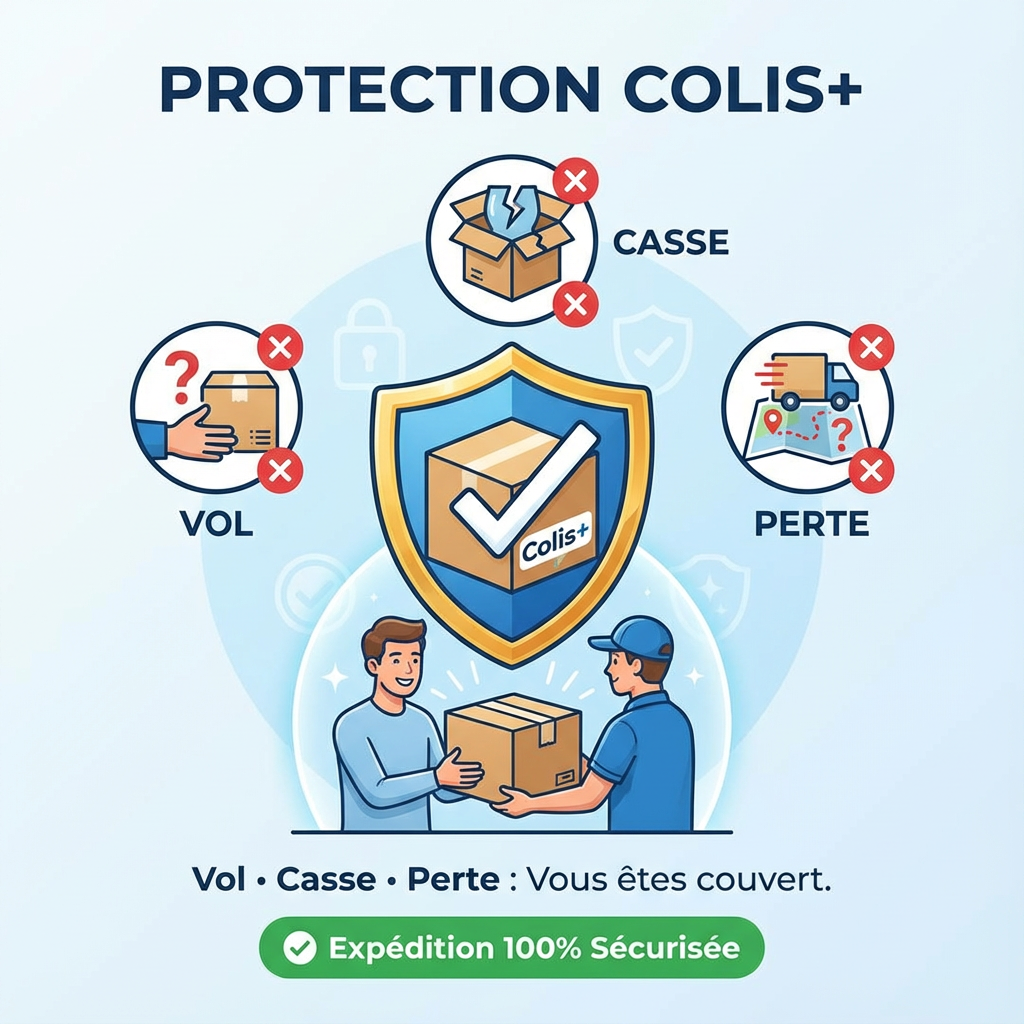 🔒 Protection Colis+ – Sécurisez Votre Commande Vol, Casse et Perte