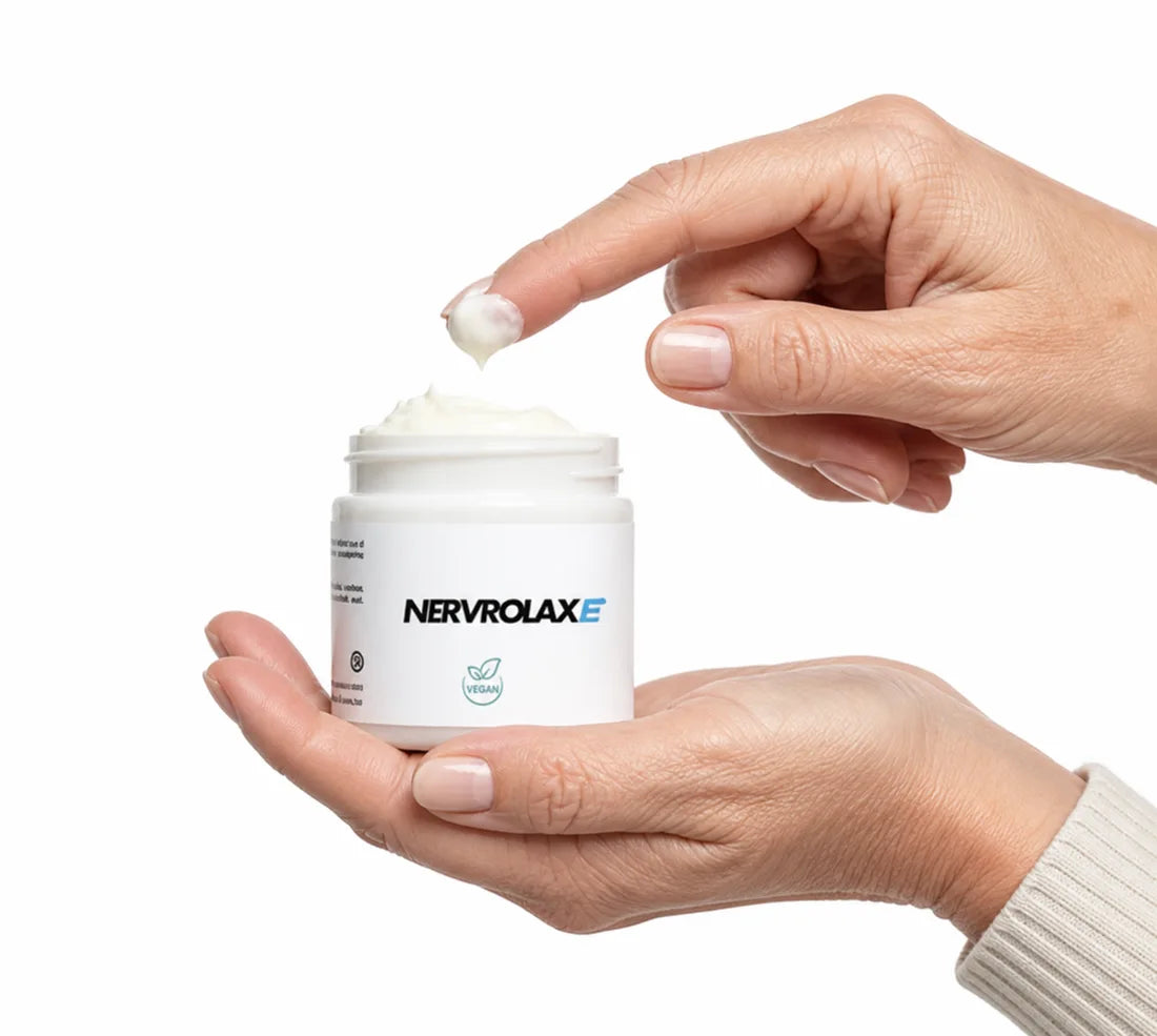 Application de la crème Nervolaxe sur zone douloureuse